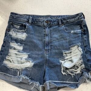 American Eagle Outfitters Ripped Blue Jean Shorts